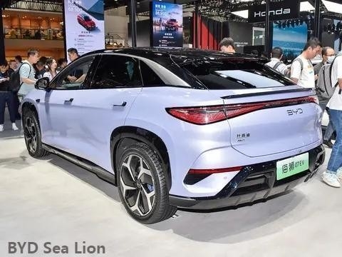 71.8 Kwh χωρητικότητα μπαταρίας 2024 Byd Pure Electric SUV Ocean Series Byd Haishi Byd Sea Lion 07 Purple